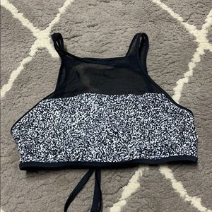 High neck Lululemon swim top with mesh